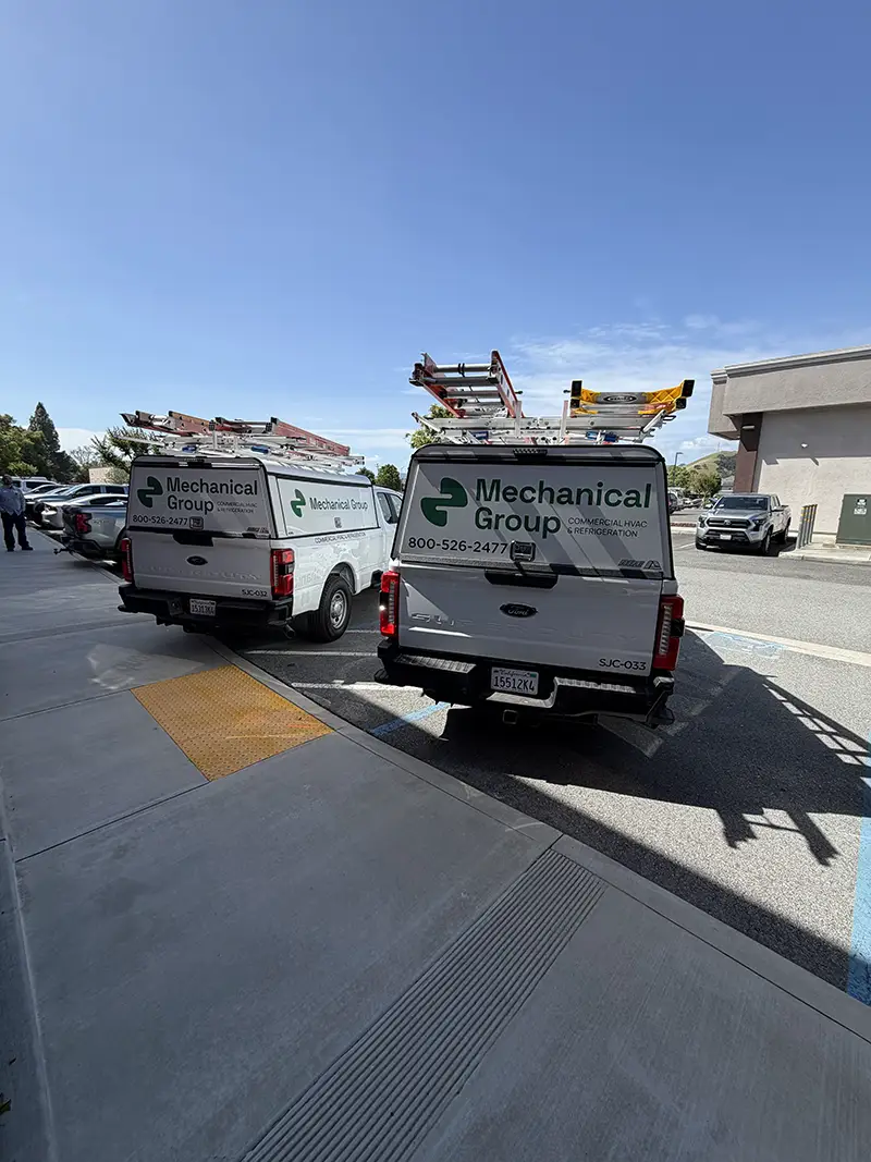 Two new Ford F-250 service trucks delivered to the NorCal office as part of the Enterprise Fleet partnership.